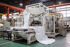 machinery extruding biodegradable plastic sheets