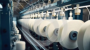Machinery factory machine line technology thread industrial manufacture equipment textile processing cotton production