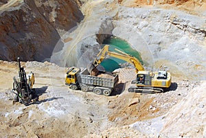 Machinery in a quarry