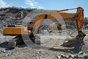 Machinery in a stone quarry