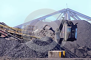 Machinery working coal