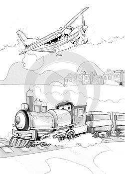 Machines - artistic coloring page