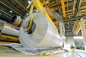 machines for the production of paper rolls for further processing in a printing plant - recycling of waste paper