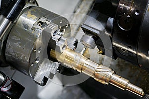 Machining automotive part by cnc turning machine