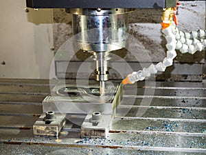 Machining precision part by CNC machining cente