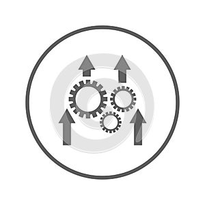 Machinist, adapt, inprocessing icon. Gray vector graphics