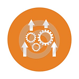 Machinist, adapt, inprocessing icon. Orange color vector EPS