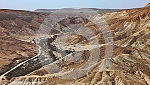 Machtesh Ramon - erosion crater in the Negev desert, the most picturesque natural landmark of Israel