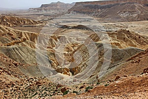 Machtesh Ramon - erosion crater in the Negev desert, the most picturesque natural landmark of Israel