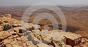 Machtesh Ramon - erosion crater in the Negev desert, the most picturesque natural landmark of Israel