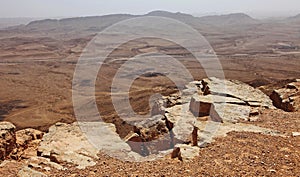 Machtesh Ramon - erosion crater in the Negev desert, the most picturesque natural landmark of Israel