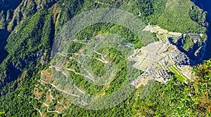 Machu Picchu - ancient Incan city. View from Huyana Picchu, Peru