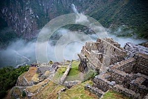 Machu Picchu in cloudy time