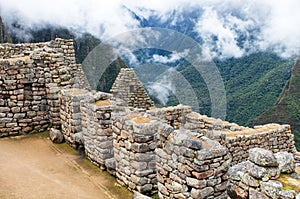 Machu Picchu, detail from peruvian incan town