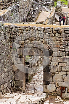 Machu Picchu, detail from peruvian incan town