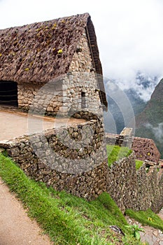 Machu Picchu, detail from peruvian incan town
