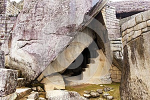 Machu Picchu, detail from peruvian incan town