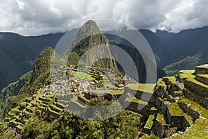Machu Picchu in Clouds, Cusco, Peru photo
