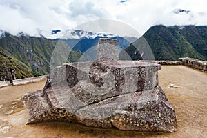 Machu Picchu, Intihuatana stone, Peru