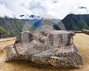 Machu Picchu, Intihuatana stone, Peru