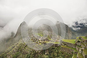 Machu Picchu  is  the lost city of the Incas located in the Cusco Region of southern Peru