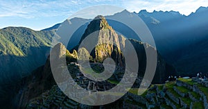 Machu Picchu Sunrise Panorama, Peru