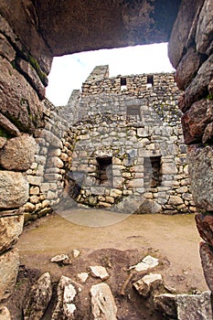 Machu Picchu, panoramic view of peruvian incan town