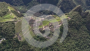 Machu Picchu, Peru. Aerial view.