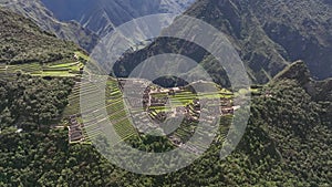 Machu Picchu, Peru. Aerial view.