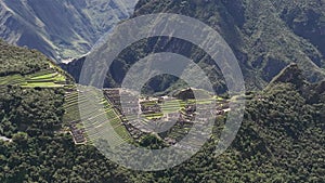 Machu Picchu, Peru. Aerial view.