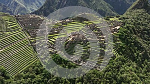 Machu Picchu, Peru. Aerial view.