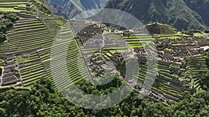 Machu Picchu, Peru. Aerial view.