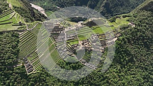 Machu Picchu, Peru. Aerial view.