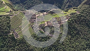 Machu Picchu, Peru. Aerial view.