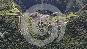 Machu Picchu, Peru. Aerial view.