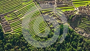 Machu Picchu, Peru. Aerial view