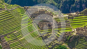 Machu Picchu, Peru. Aerial view