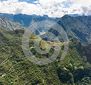 Machu Picchu, Peru. Aerial view