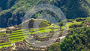 Machu Picchu, Peru. Aerial view