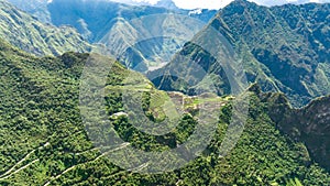 Machu Picchu, Peru. Aerial view