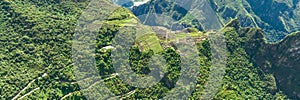 Machu Picchu, Peru. Aerial view