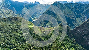 Machu Picchu, Peru. Aerial view