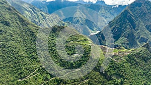 Machu Picchu, Peru. Aerial view