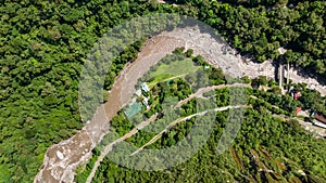 Machu Picchu, Peru. Aerial view