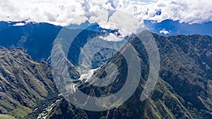 Machu Picchu, Peru. Aerial view