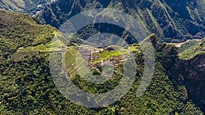 Machu Picchu, Peru. Aerial view