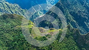 Machu Picchu, Peru. Aerial view