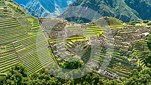 Machu Picchu, Peru. Aerial view