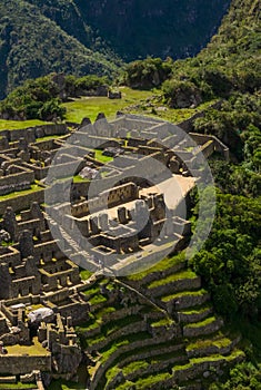 Machu Picchu, Peru. Aerial view