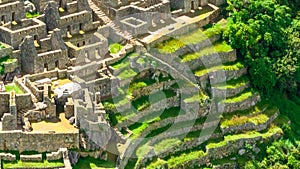 Machu Picchu, Peru. Aerial view